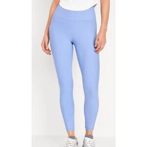 Old Navy Womens Blue High Waisted PowerSoft 7/8 Pocket Active Leggings XL NEW